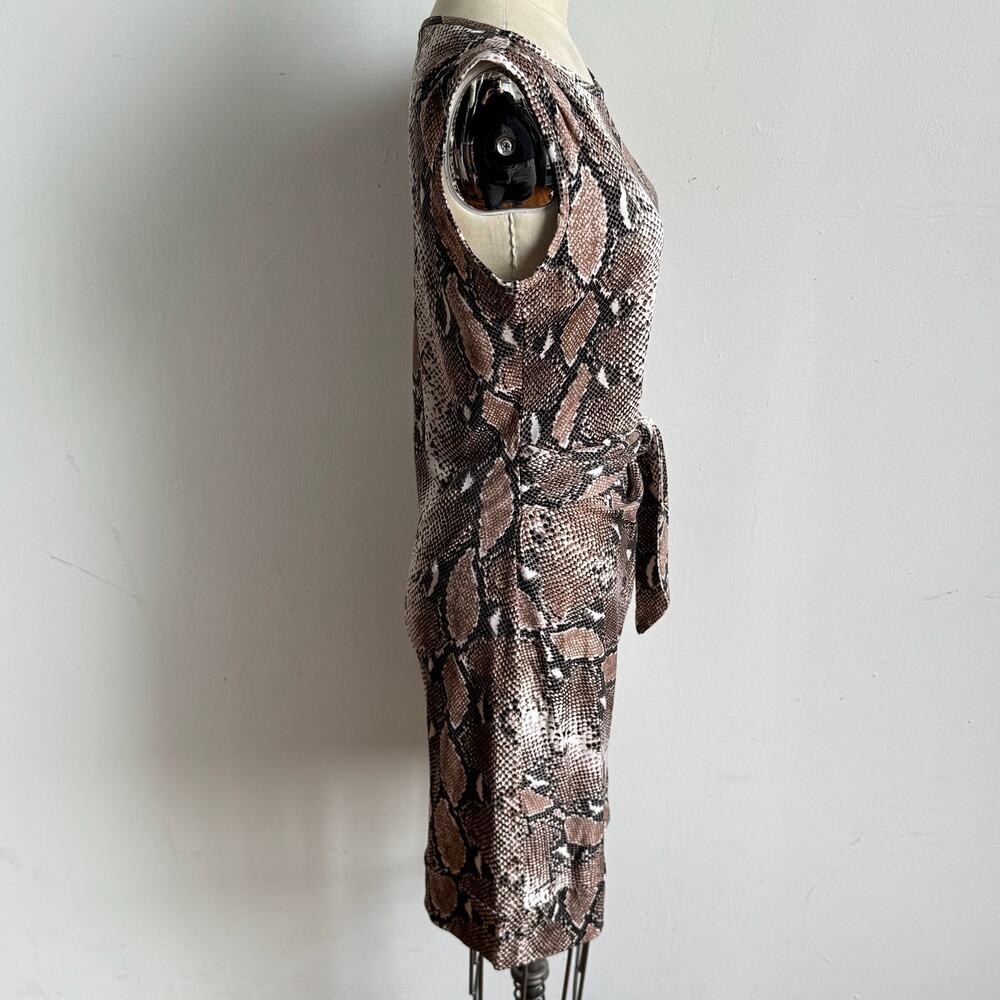 DIANE VON FURSTENBERG Silk Python Print Tie-Waist Dress - Picture 2 of 10